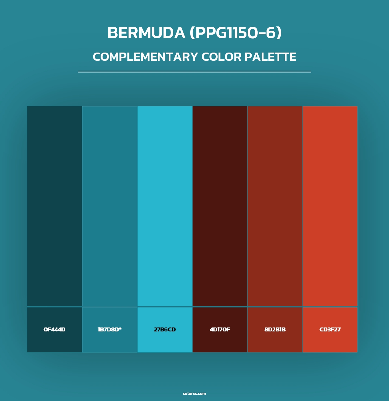 Bermuda (PPG1150-6) - Complementary Color Palette