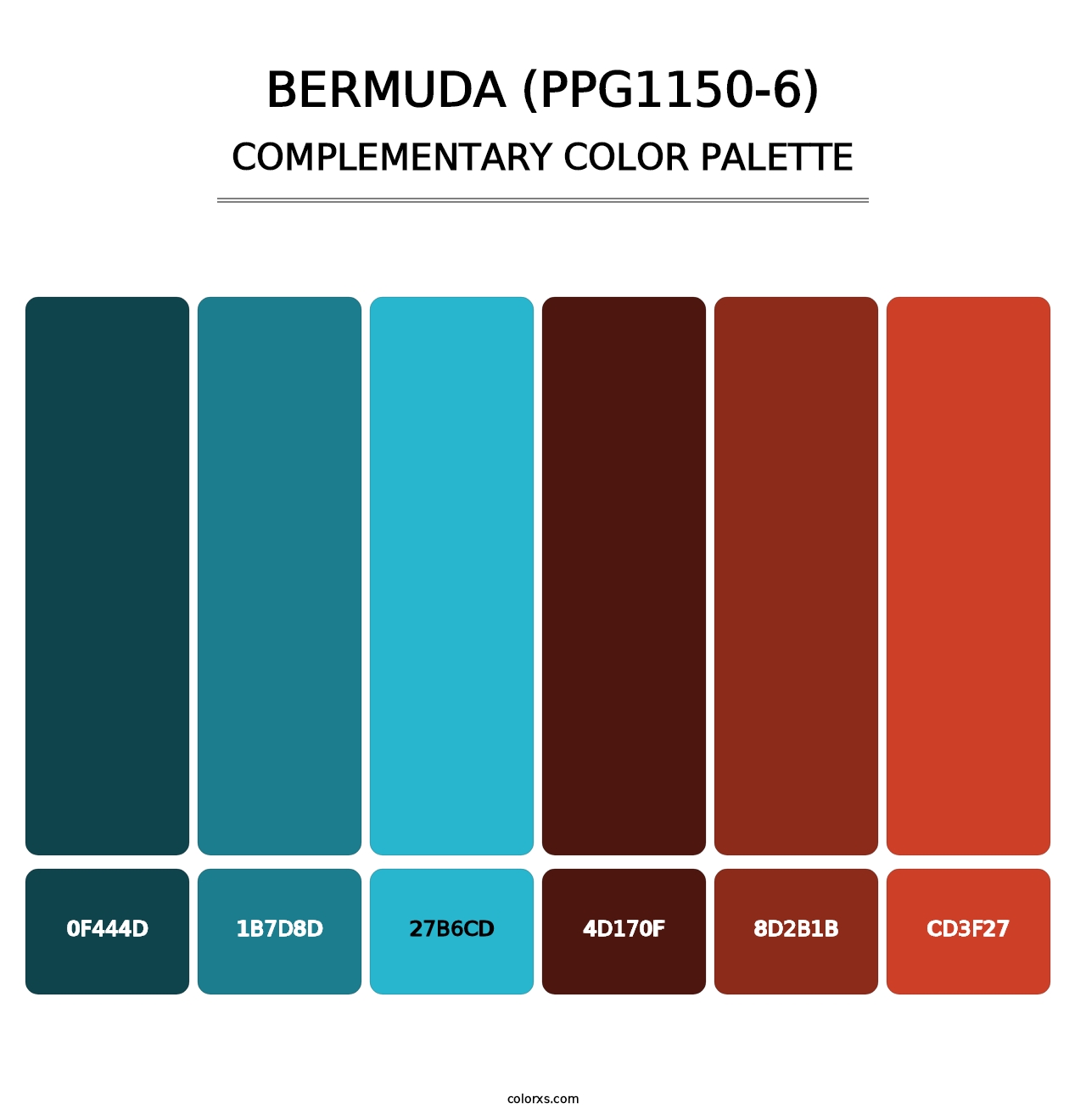 Bermuda (PPG1150-6) - Complementary Color Palette