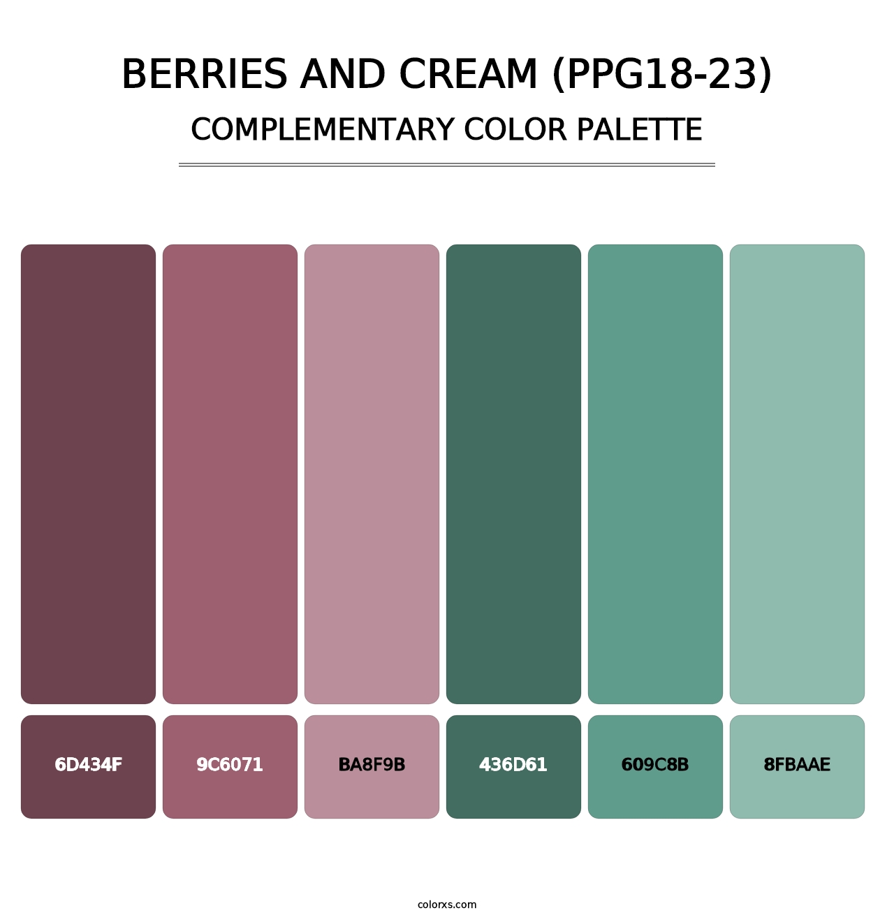 Berries And Cream (PPG18-23) - Complementary Color Palette