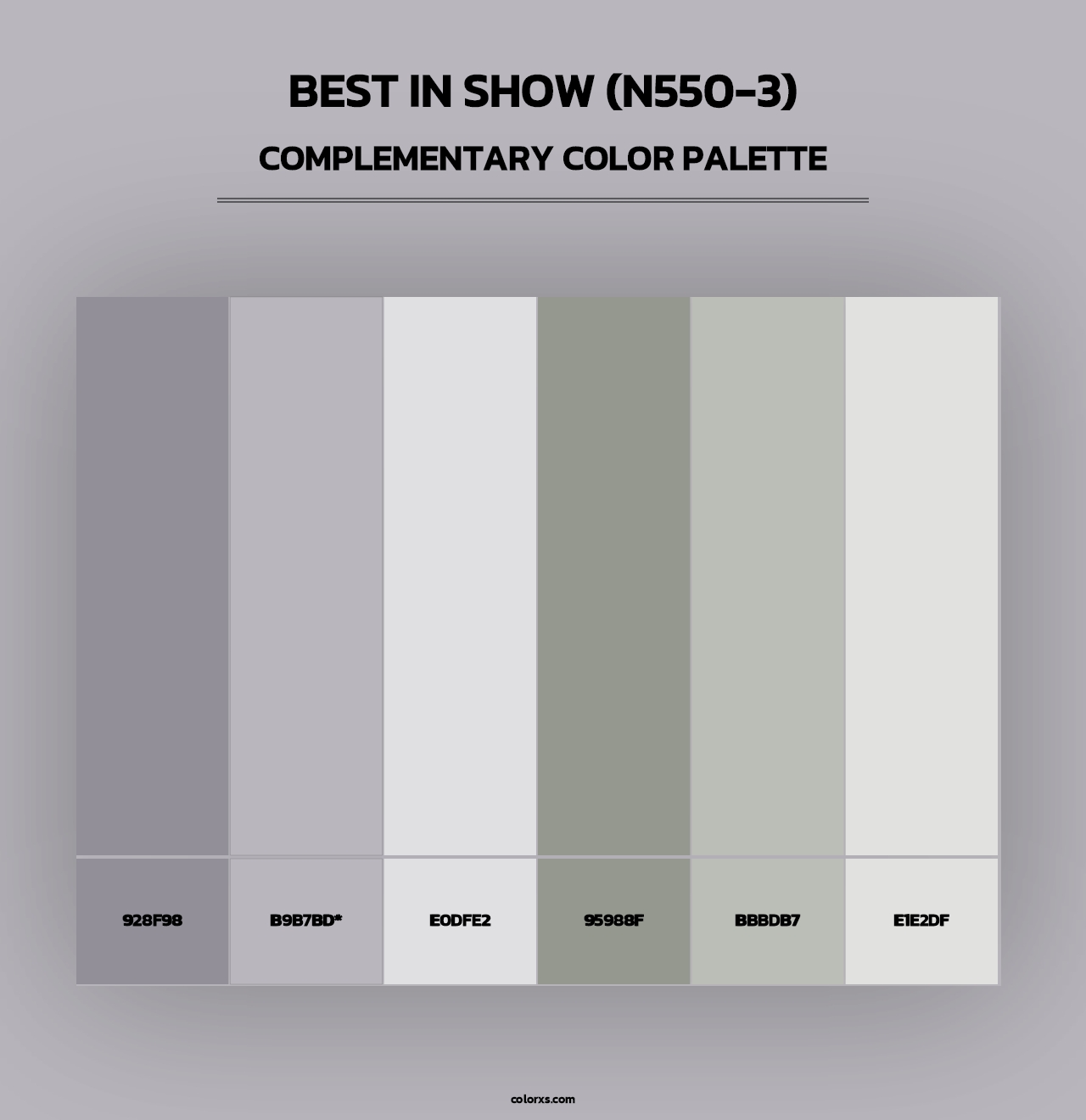 Best In Show (N550-3) - Complementary Color Palette