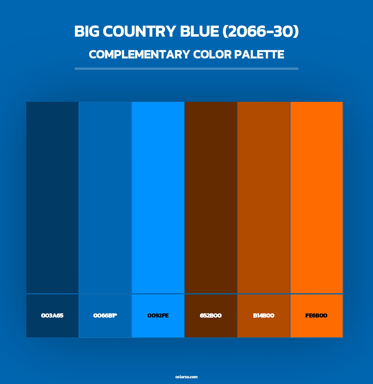 Big Country Blue (2066-30) - Complementary Color Palette