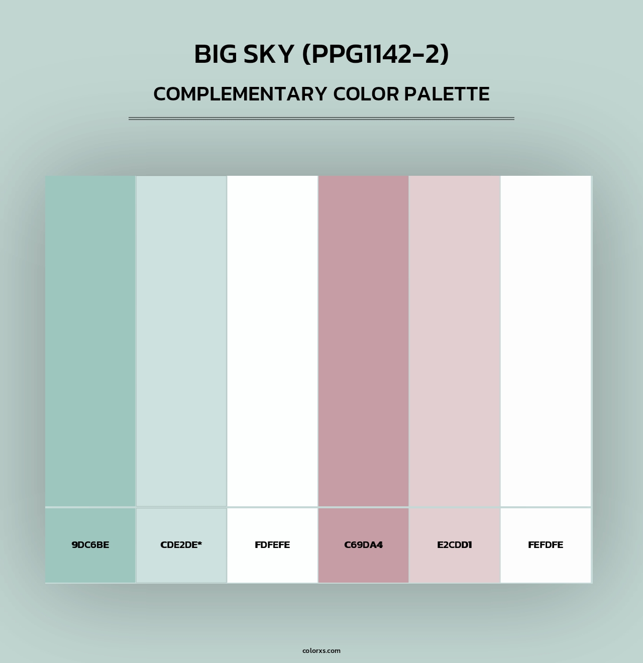 Big Sky (PPG1142-2) - Complementary Color Palette