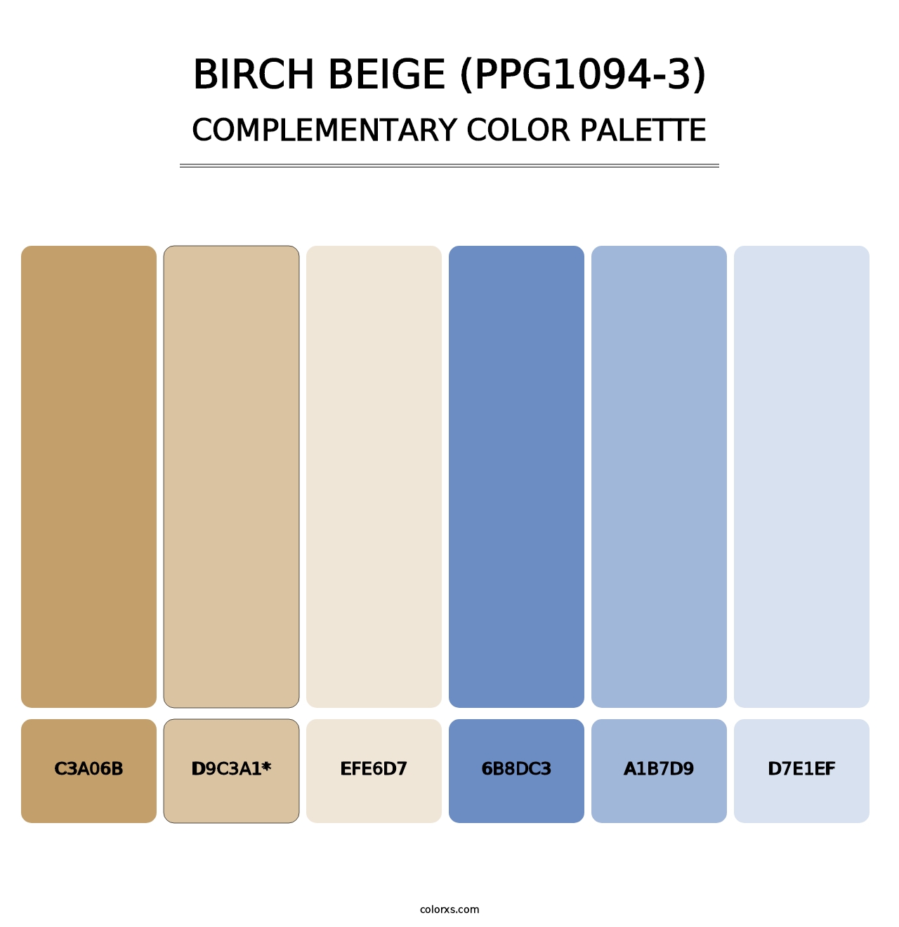 Birch Beige (PPG1094-3) - Complementary Color Palette