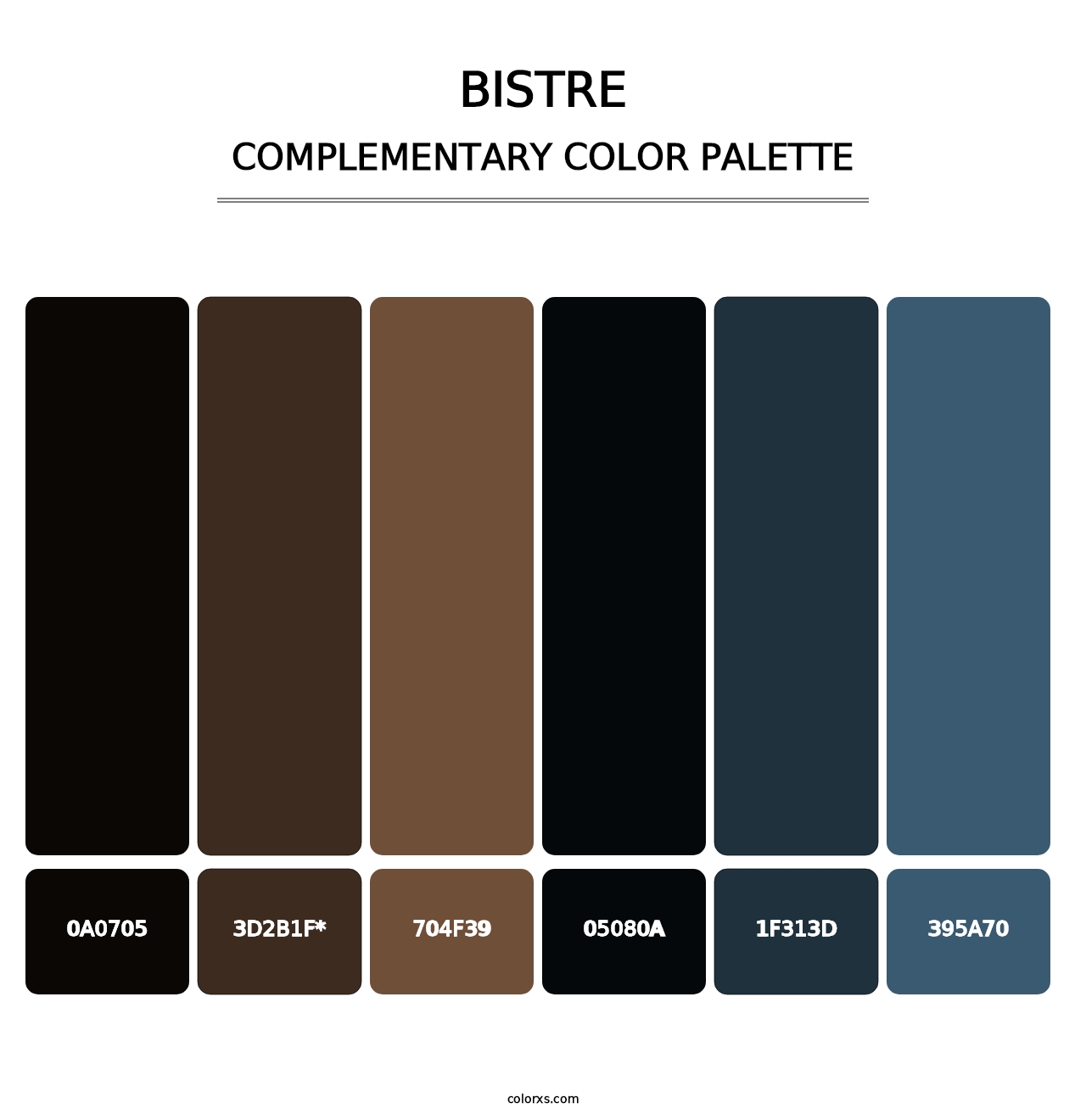 Bistre - Complementary Color Palette
