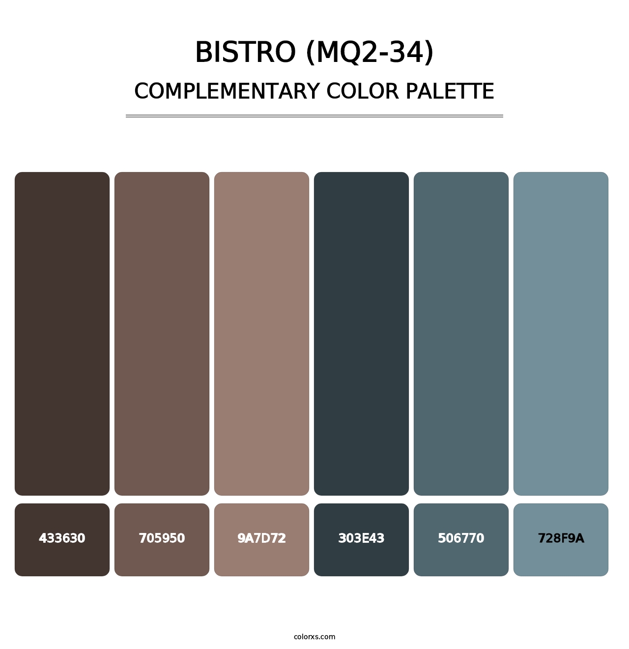 Bistro (MQ2-34) - Complementary Color Palette