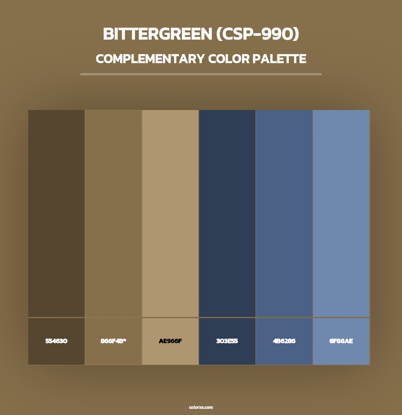 Bittergreen (CSP-990) - Complementary Color Palette