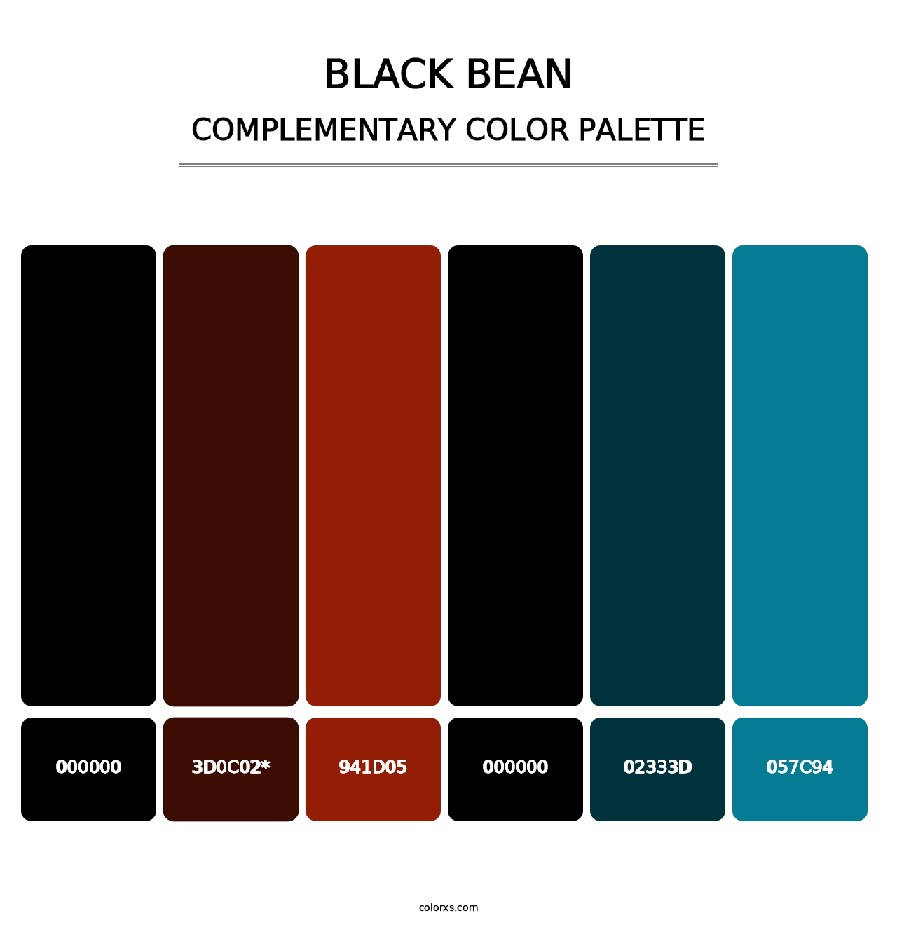 Black Bean - Complementary Color Palette