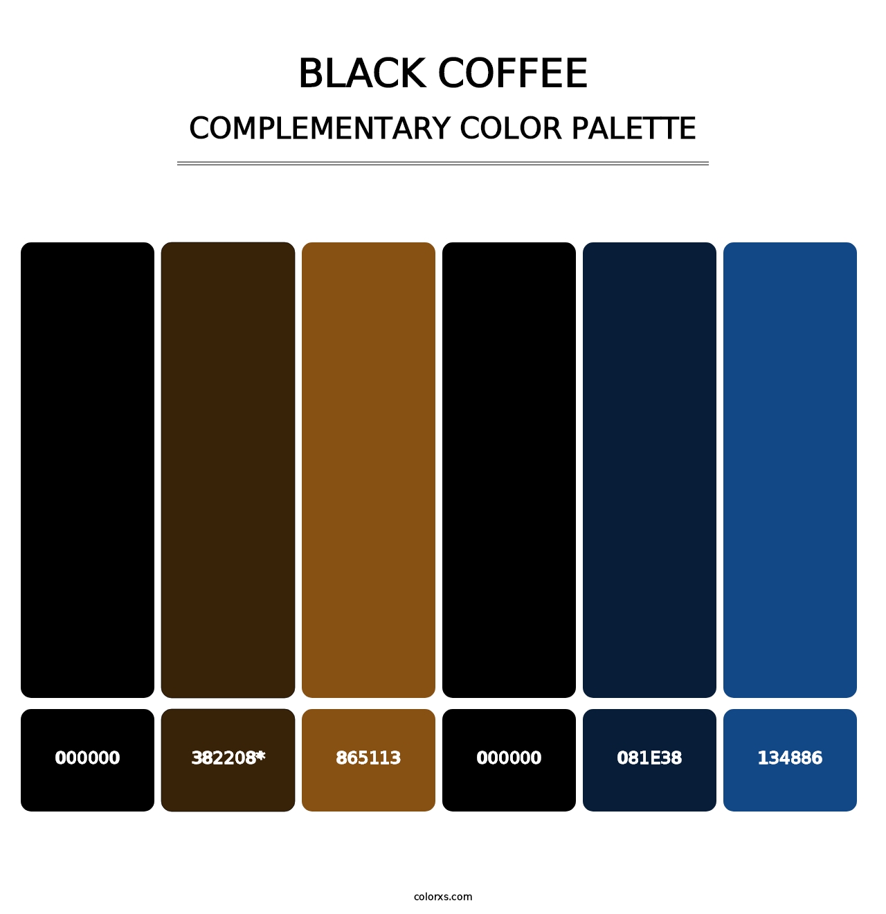 Black Coffee - Complementary Color Palette