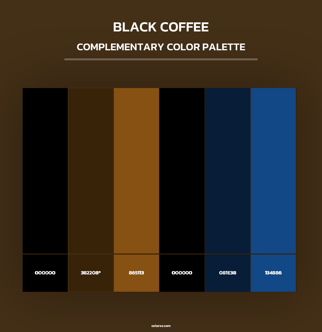 Black Coffee - Complementary Color Palette