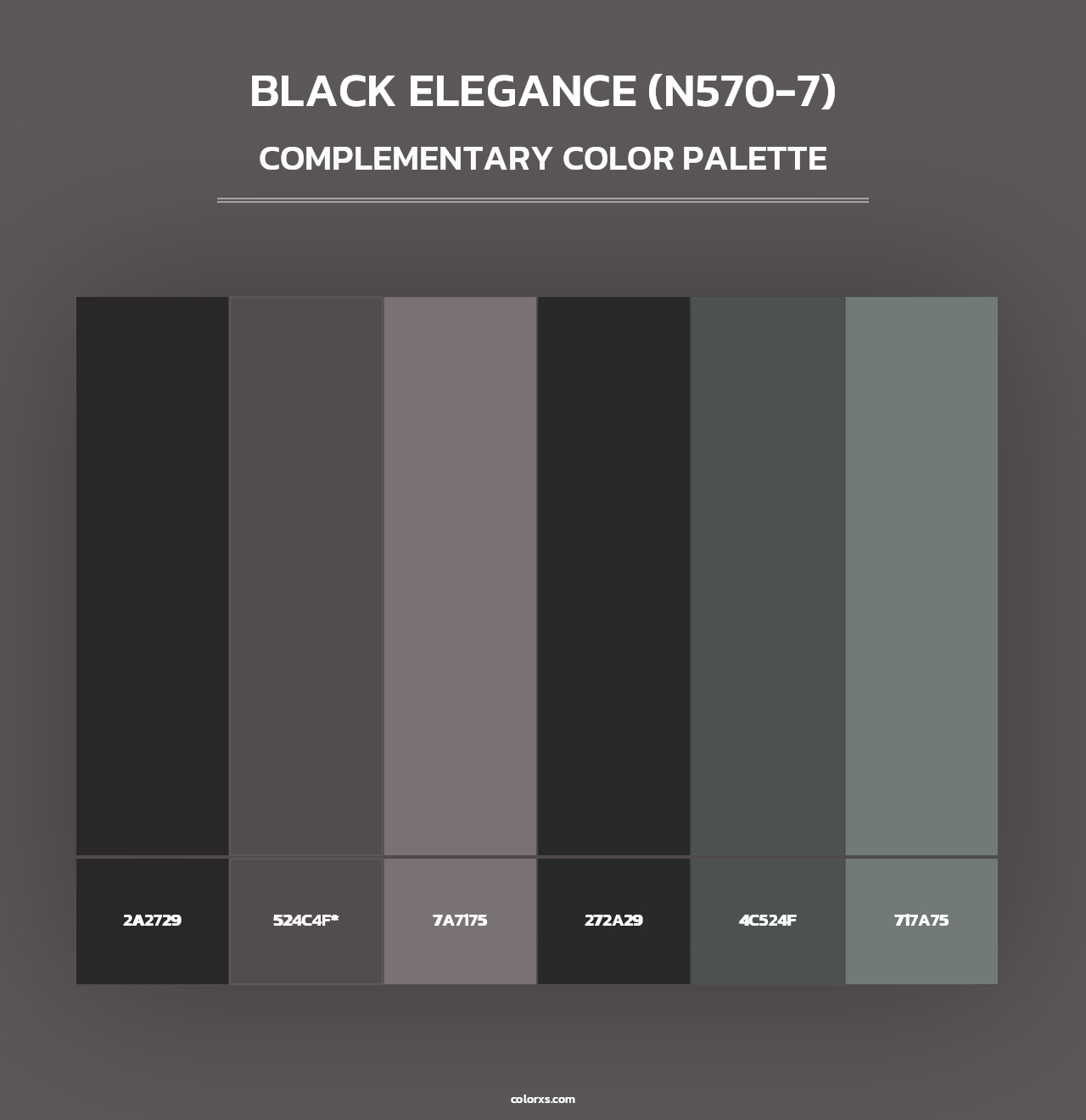 Black Elegance (N570-7) - Complementary Color Palette
