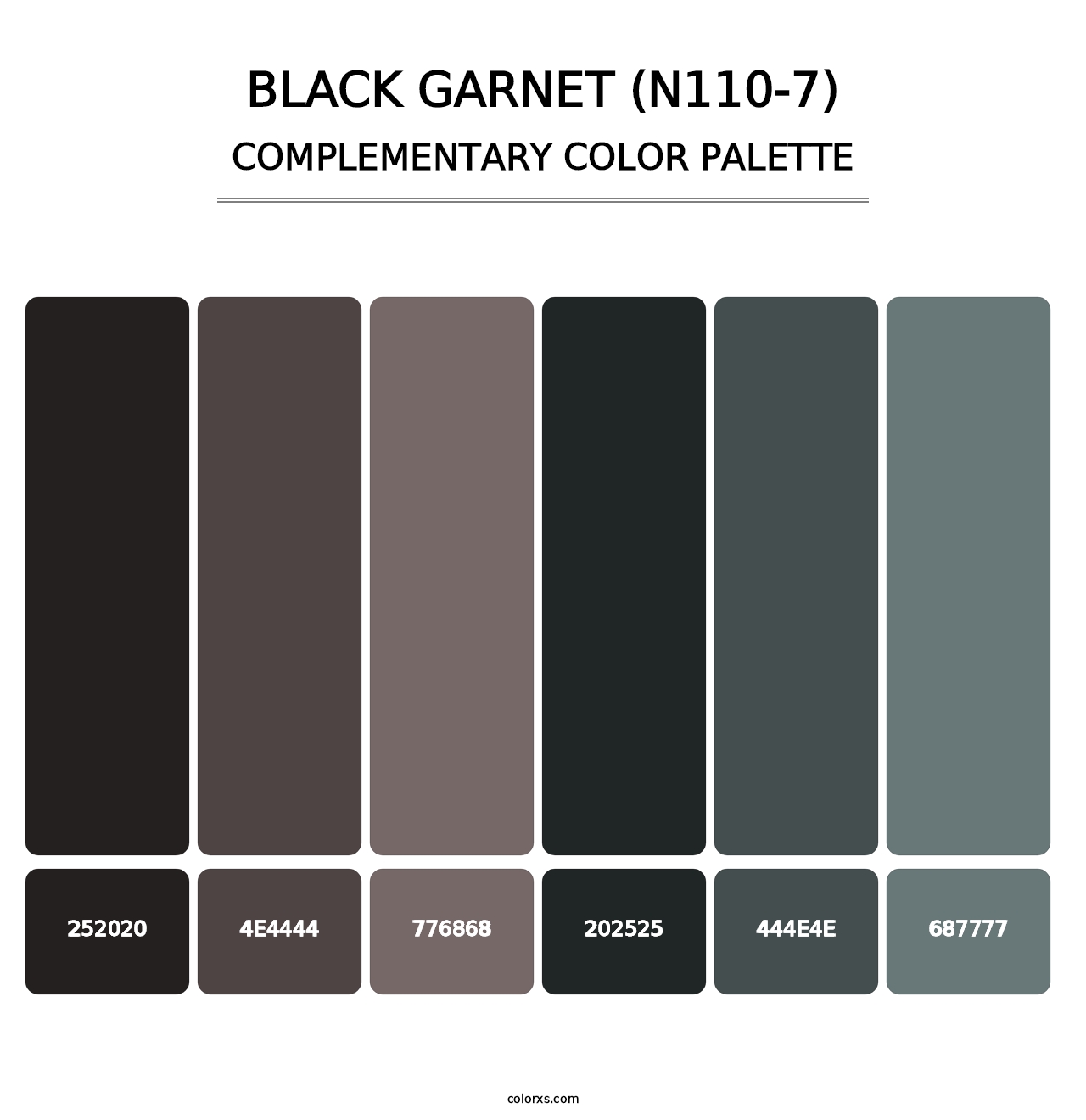 Black Garnet (N110-7) - Complementary Color Palette