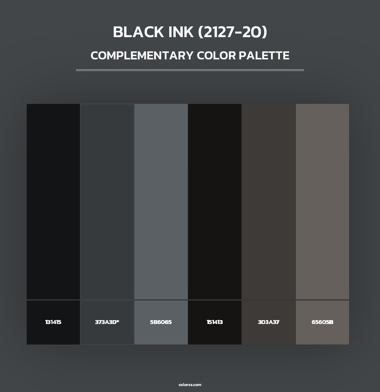 Black Ink (2127-20) - Complementary Color Palette