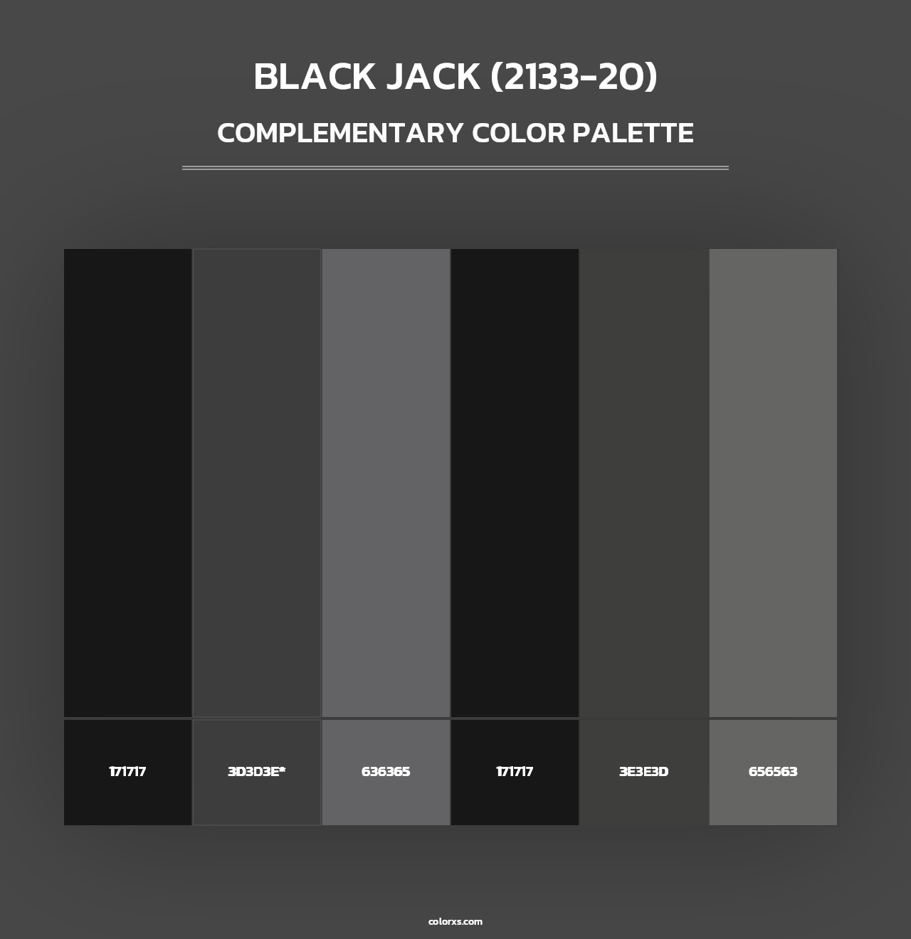 Black Jack (2133-20) - Complementary Color Palette