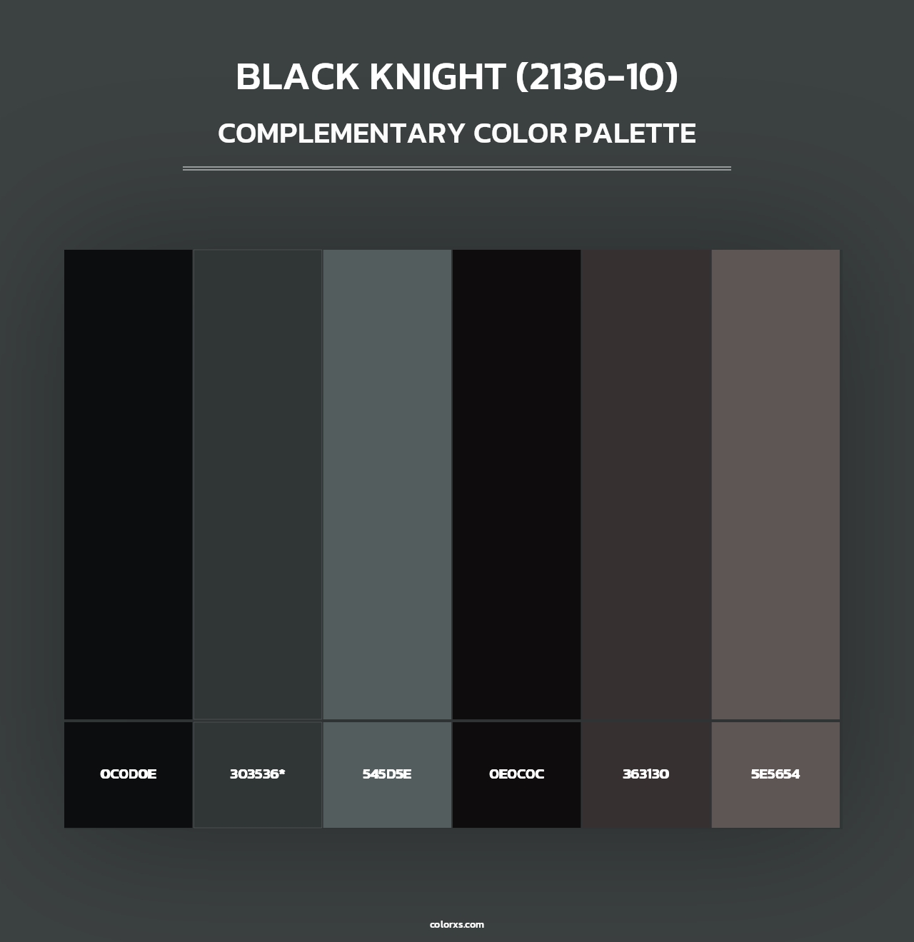 Black Knight (2136-10) - Complementary Color Palette