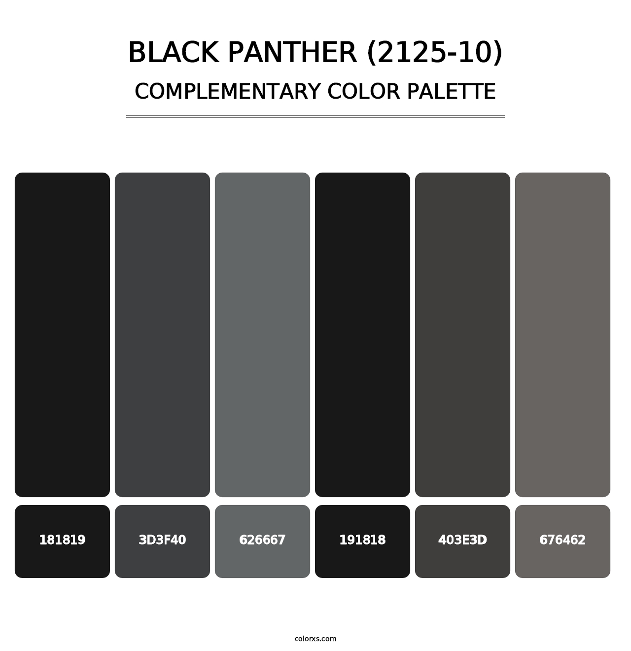 Black Panther (2125-10) - Complementary Color Palette