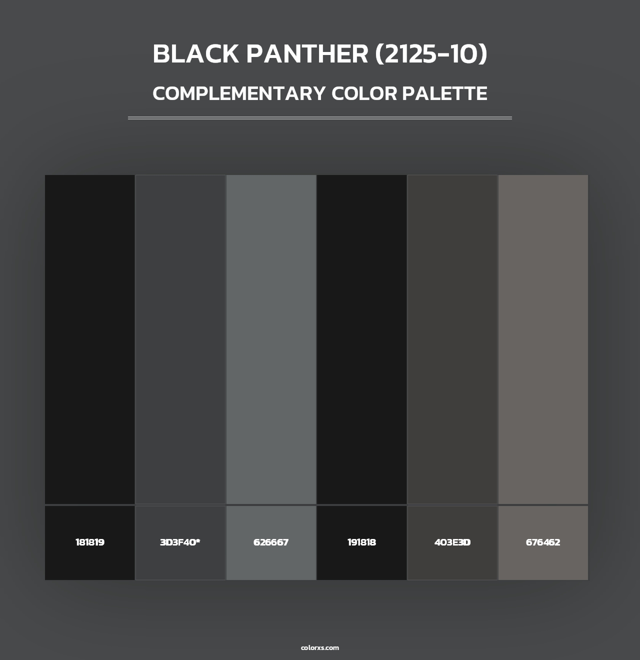 Black Panther (2125-10) - Complementary Color Palette