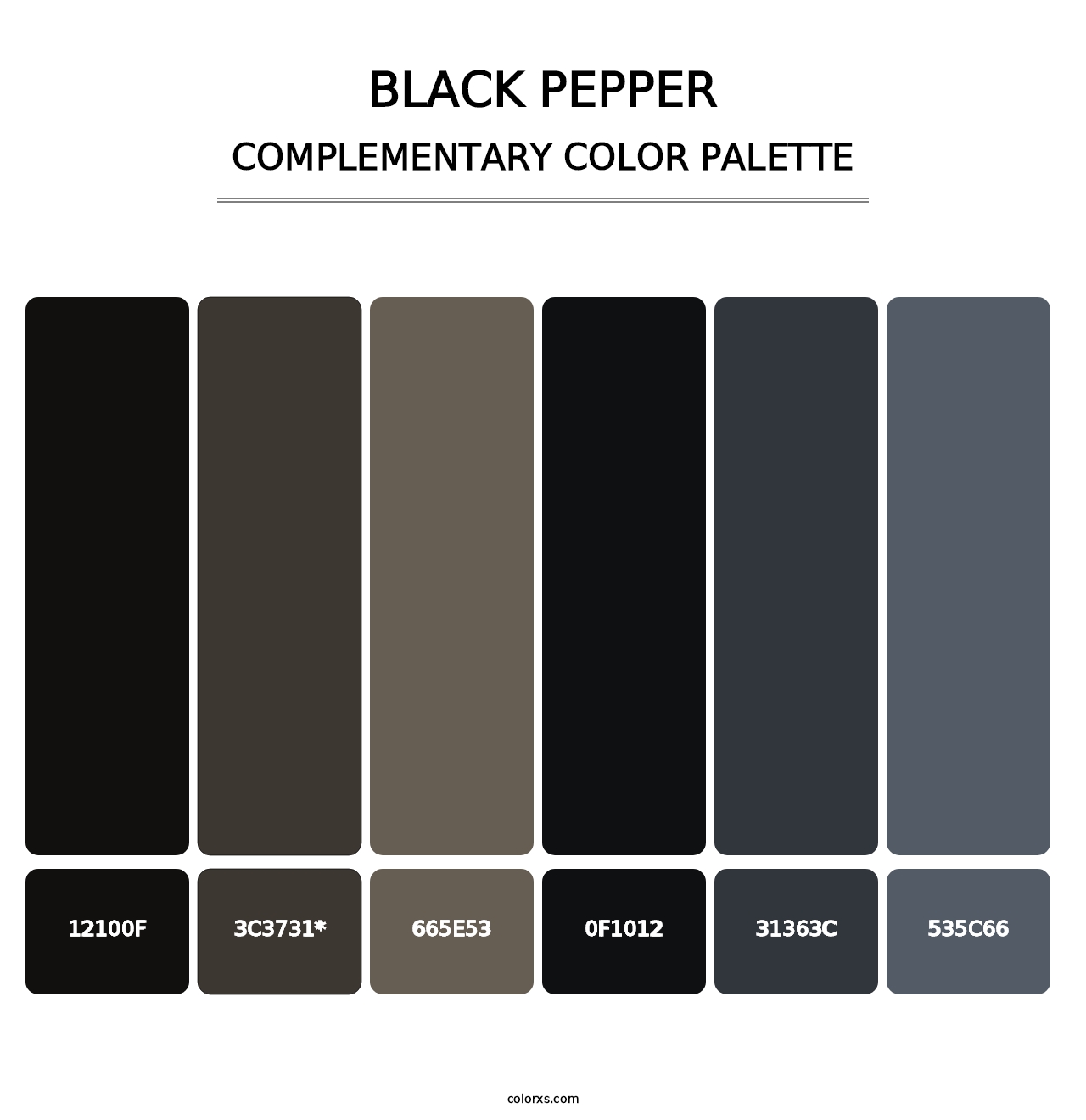 Black Pepper - Complementary Color Palette