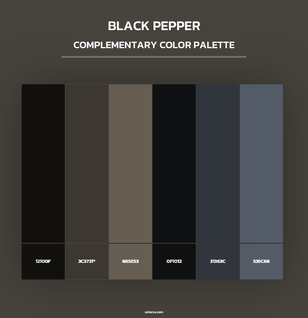 Black Pepper - Complementary Color Palette