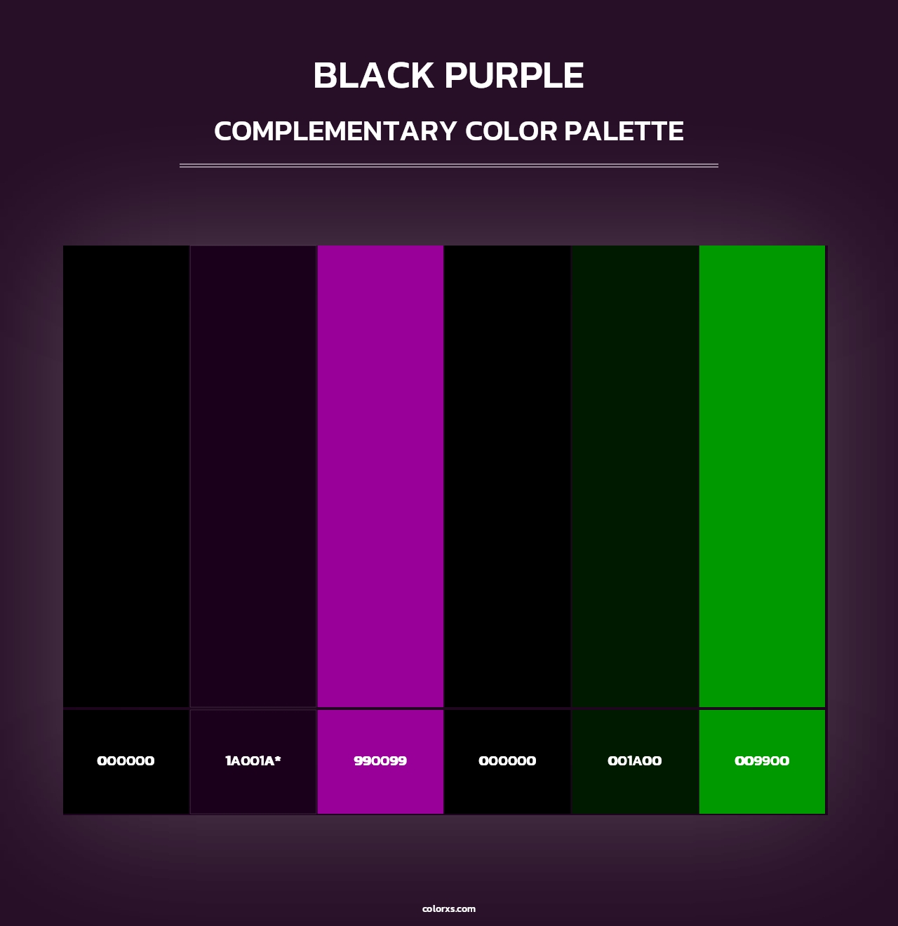 Black Purple - Complementary Color Palette