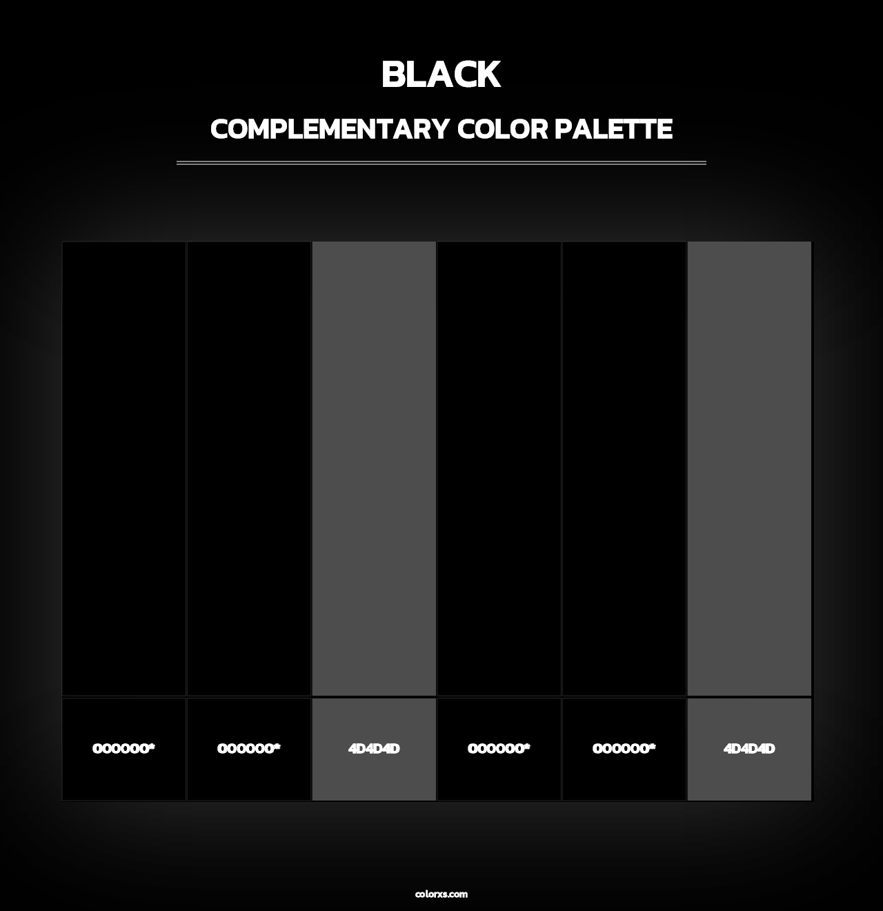 Black - Complementary Color Palette