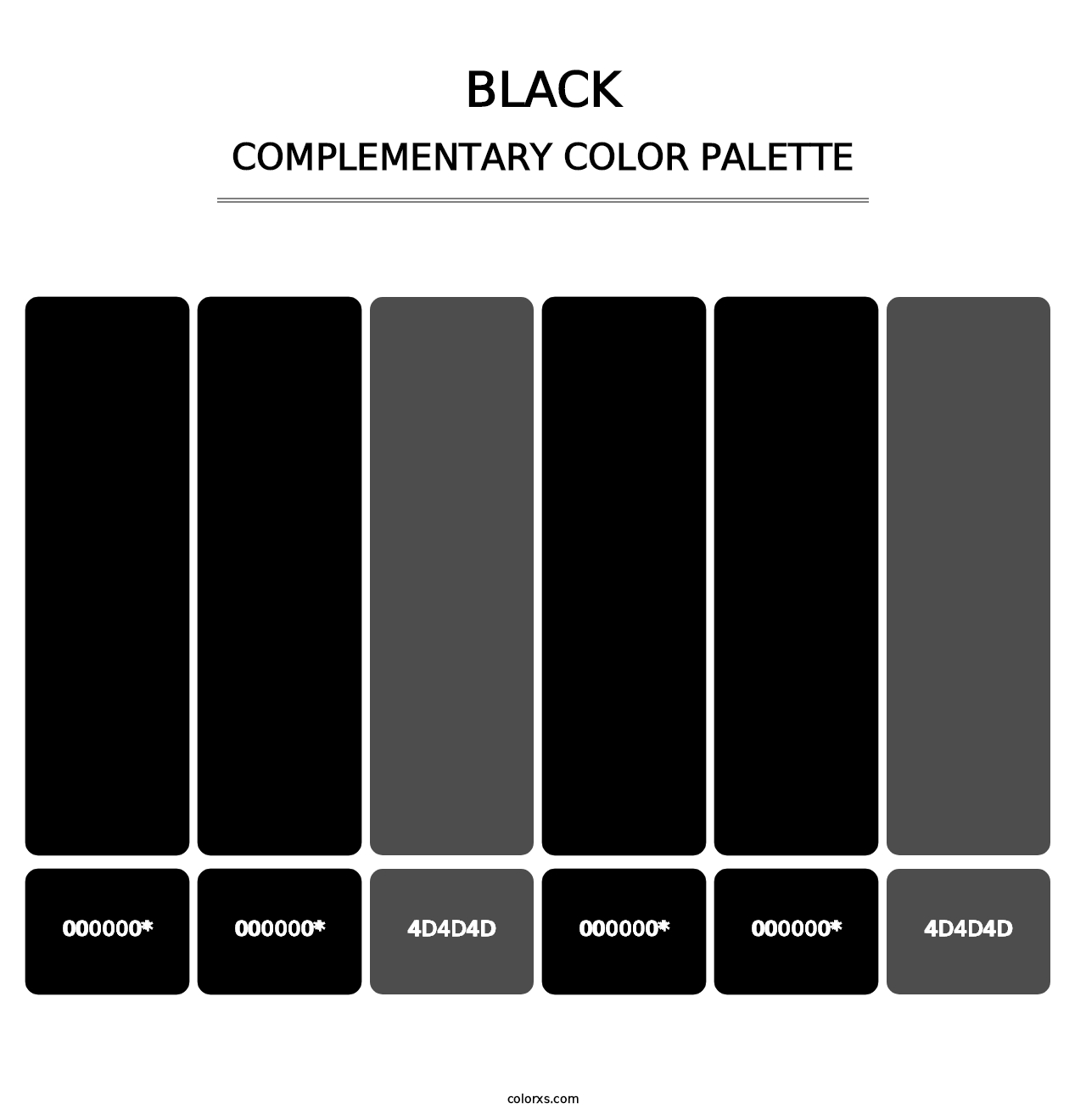 Black - Complementary Color Palette