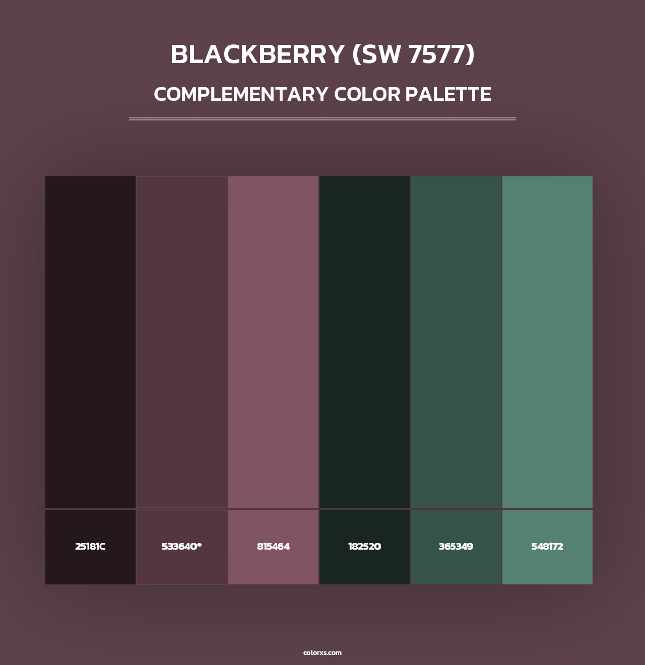 Blackberry (SW 7577) - Complementary Color Palette