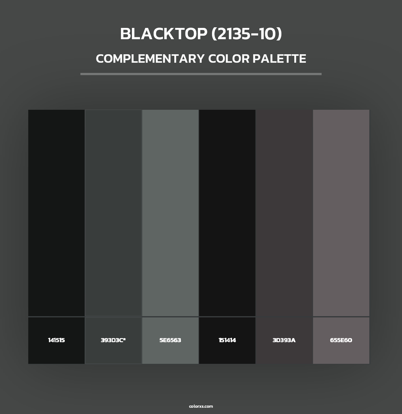 Blacktop (2135-10) - Complementary Color Palette