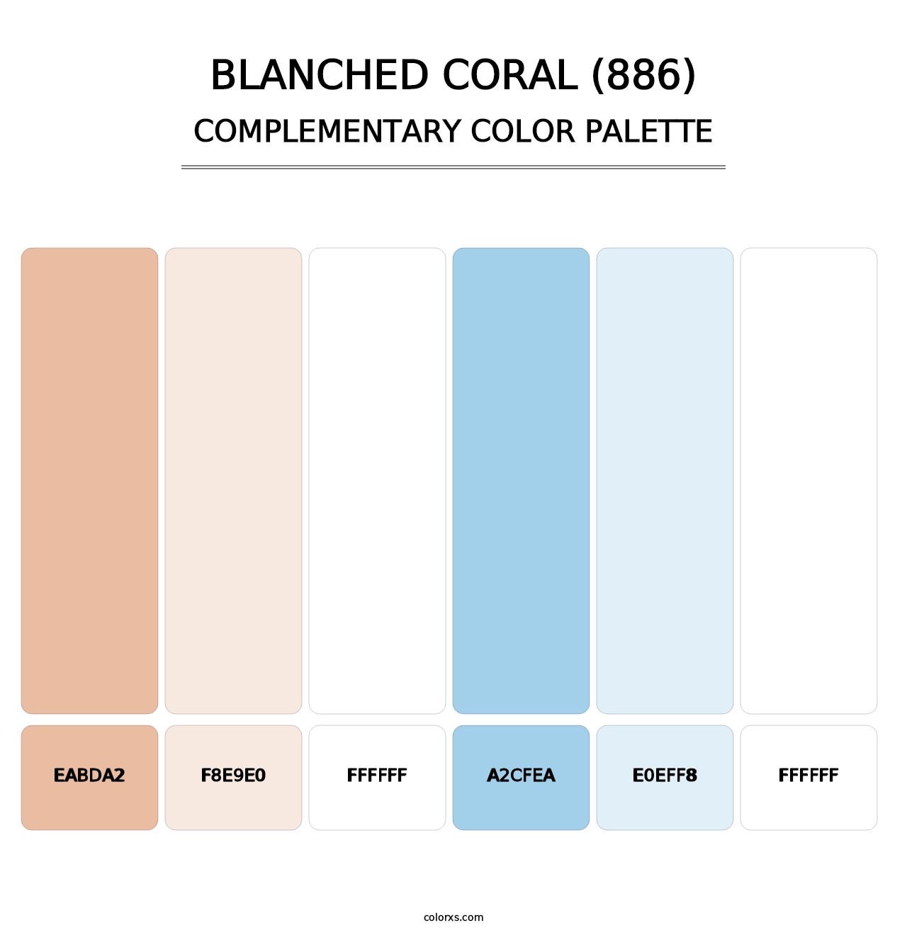 Blanched Coral (886) - Complementary Color Palette