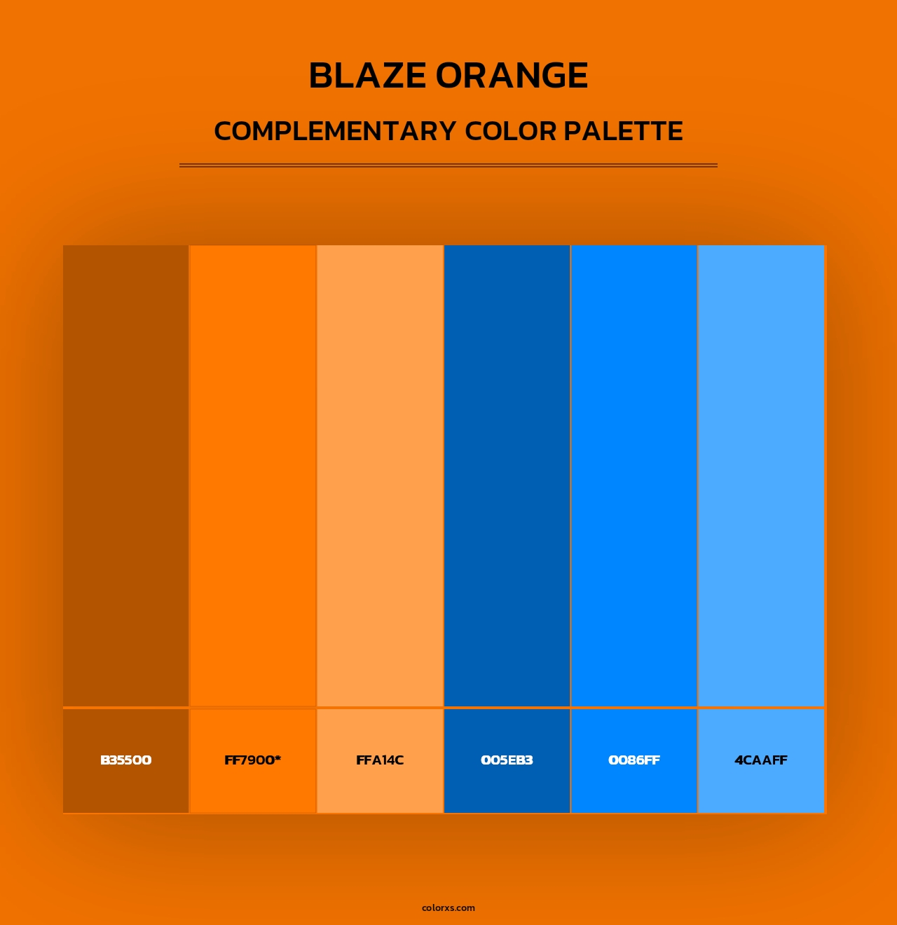 Blaze Orange - Complementary Color Palette