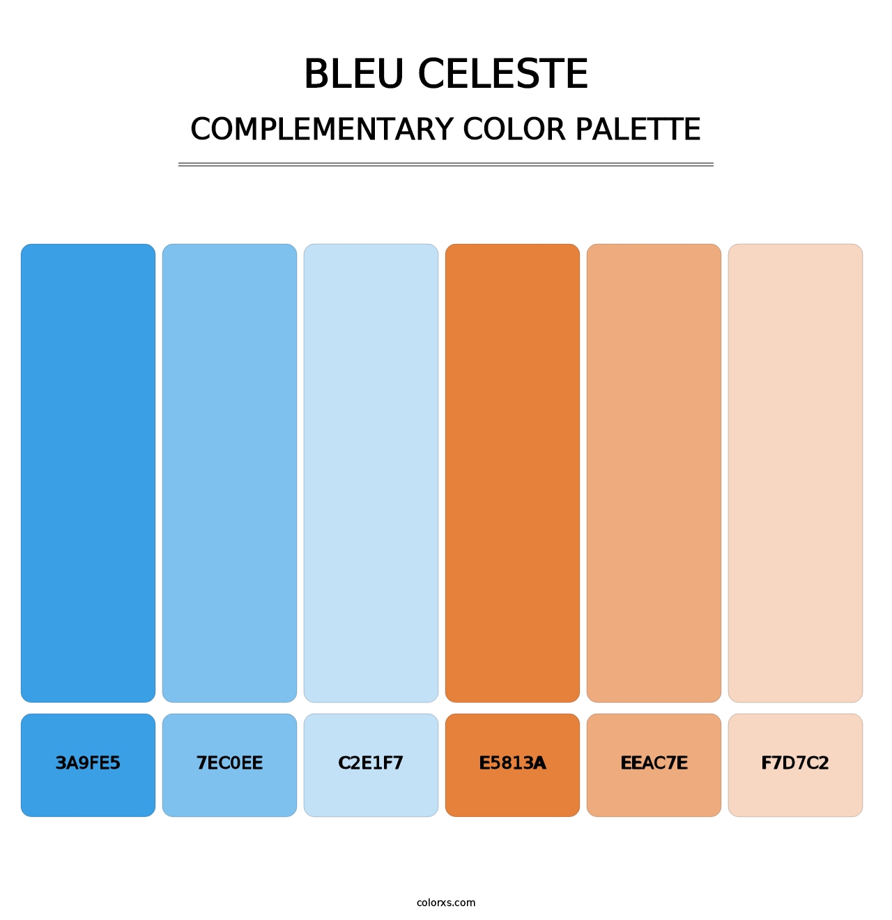 Bleu Celeste - Complementary Color Palette