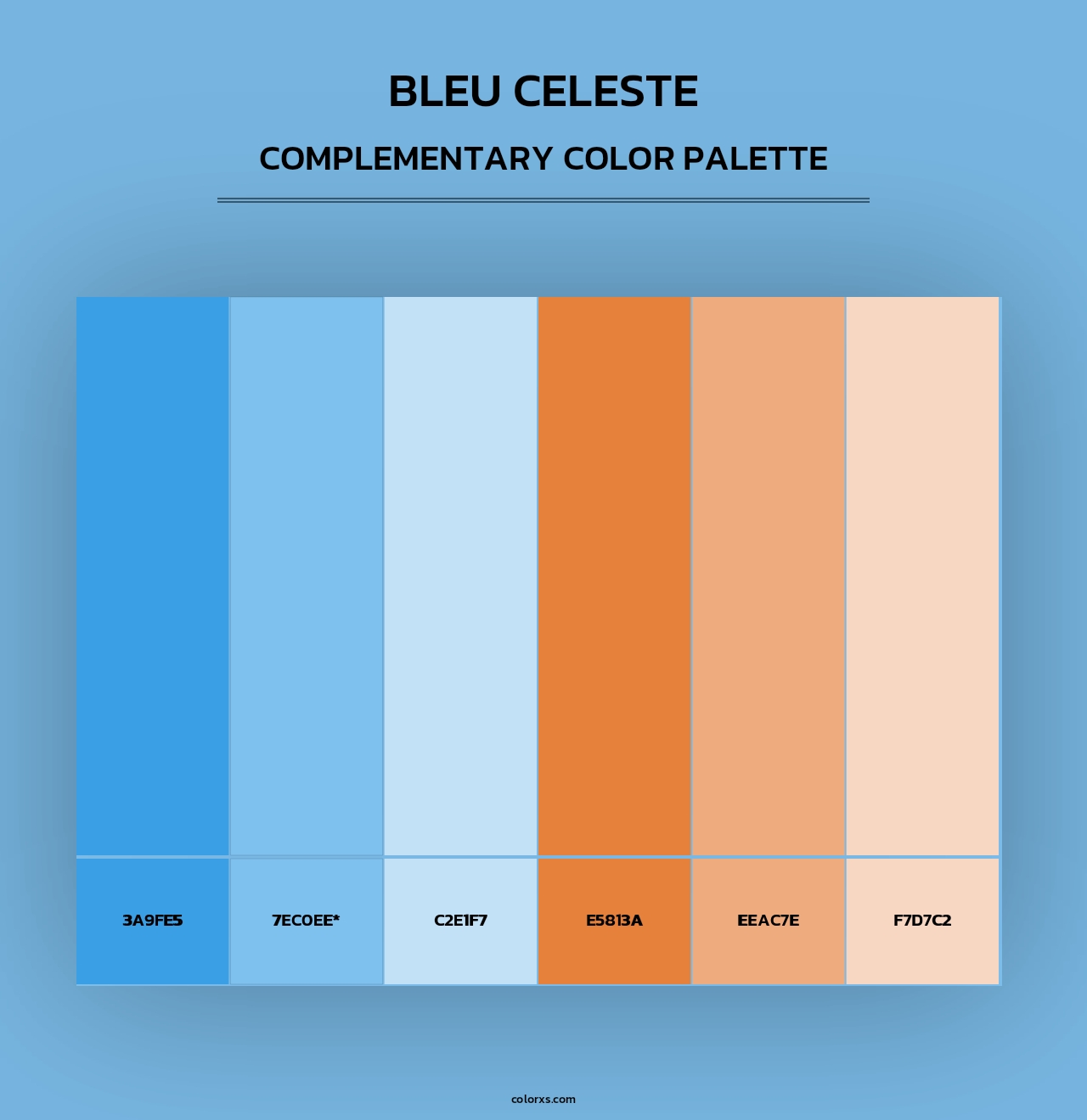 Bleu Celeste - Complementary Color Palette