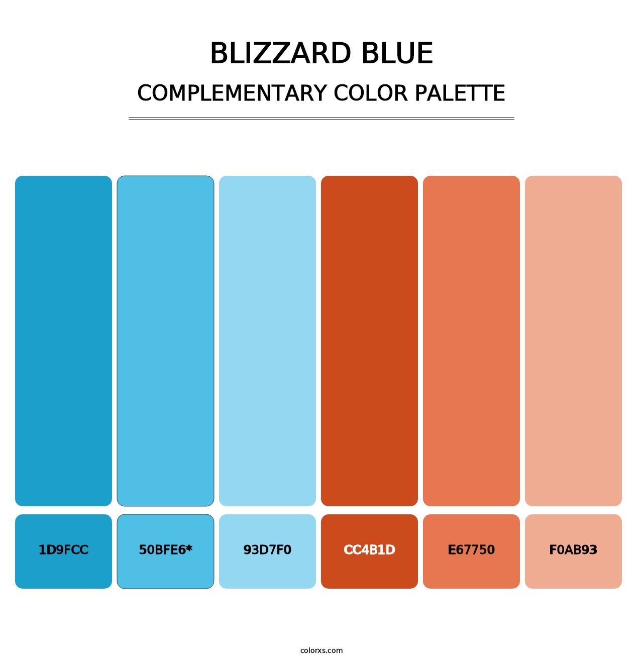 Blizzard Blue - Complementary Color Palette