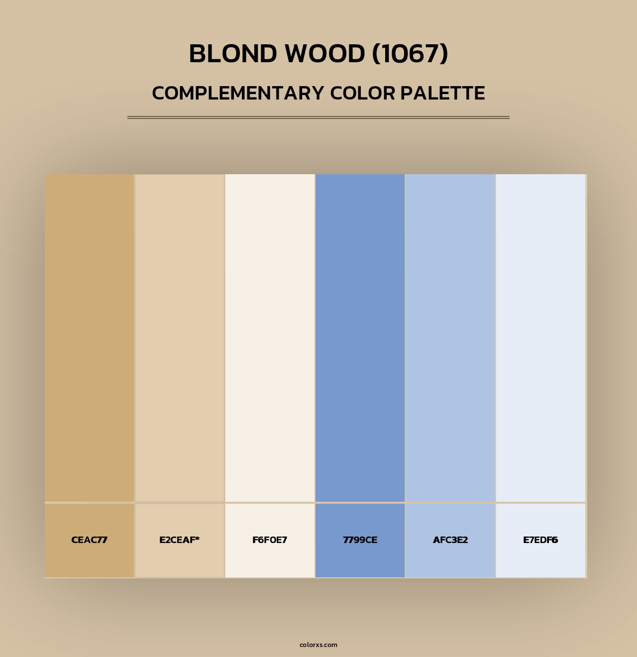 Blond Wood (1067) - Complementary Color Palette