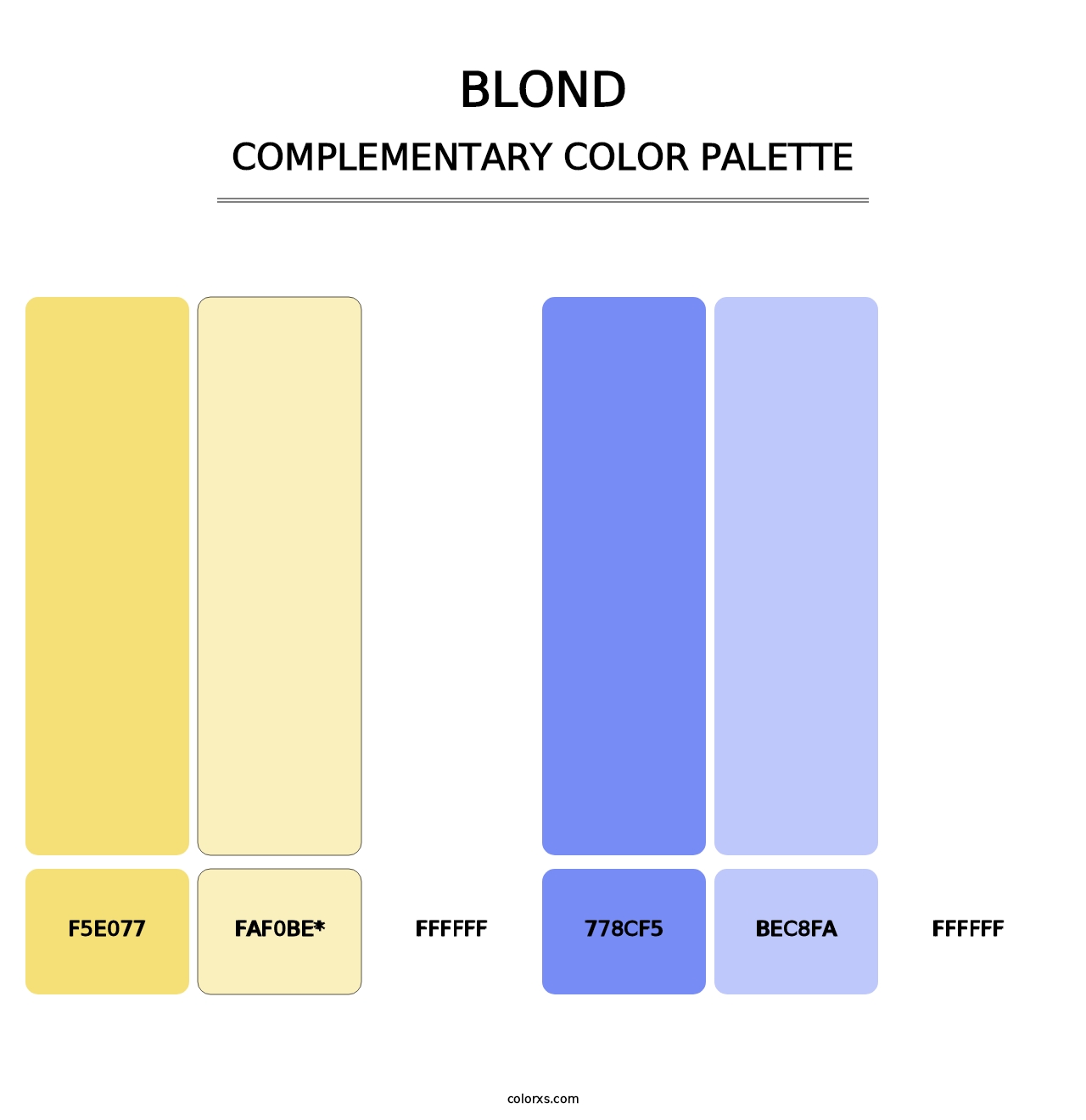 Blond - Complementary Color Palette