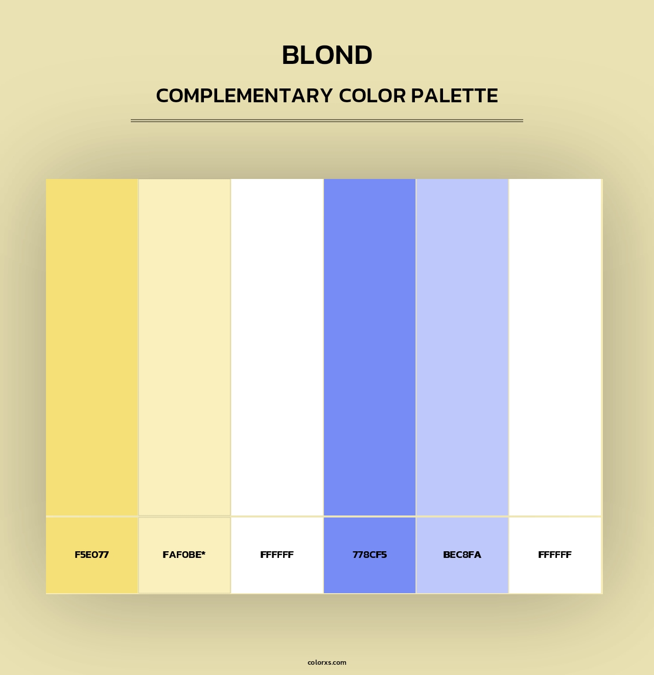 Blond - Complementary Color Palette