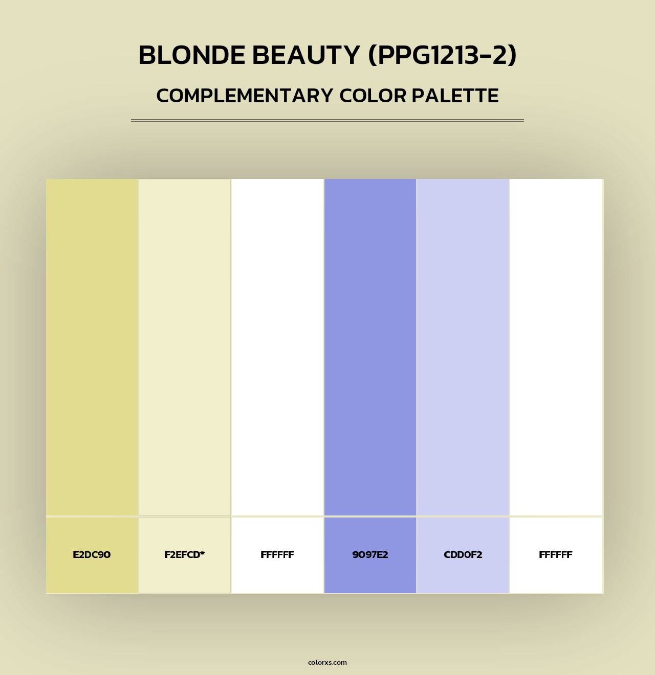 Blonde Beauty (PPG1213-2) - Complementary Color Palette