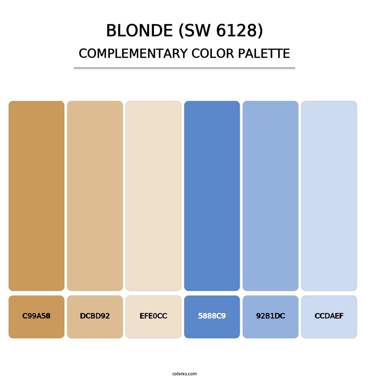 Blonde (SW 6128) - Complementary Color Palette