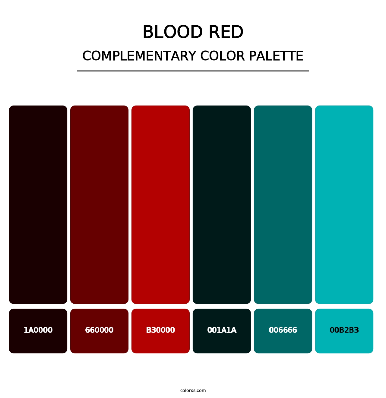 Blood Red - Complementary Color Palette