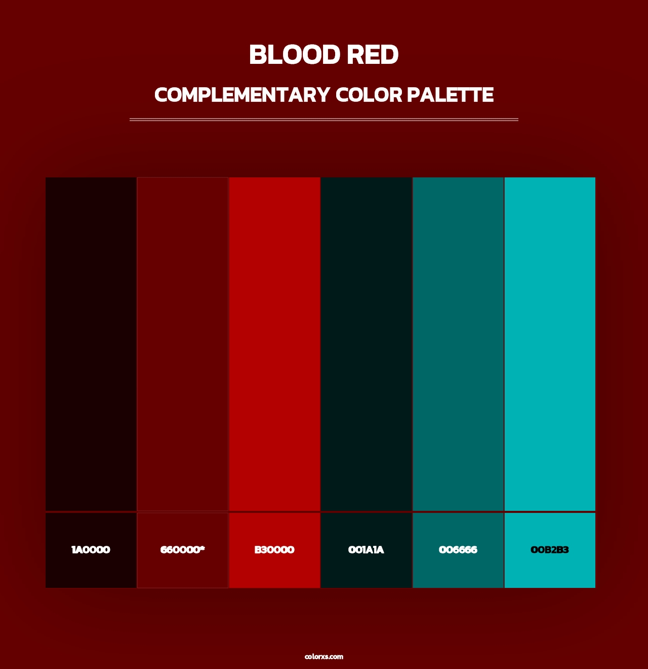 Blood Red - Complementary Color Palette