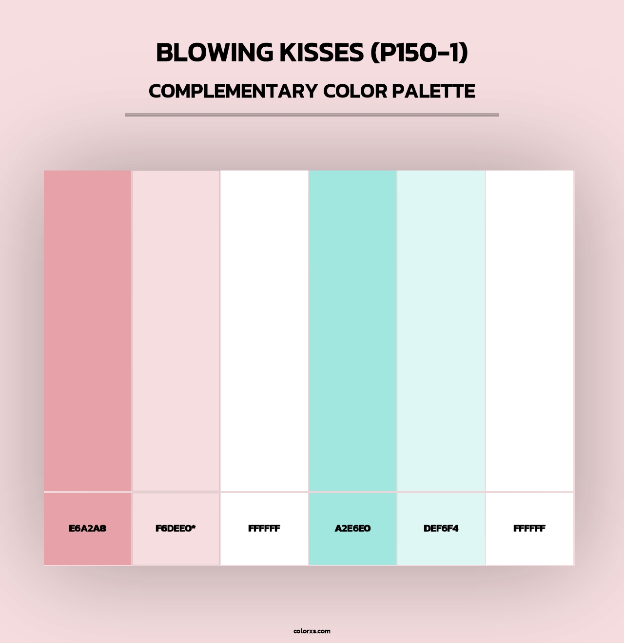 Blowing Kisses (P150-1) - Complementary Color Palette