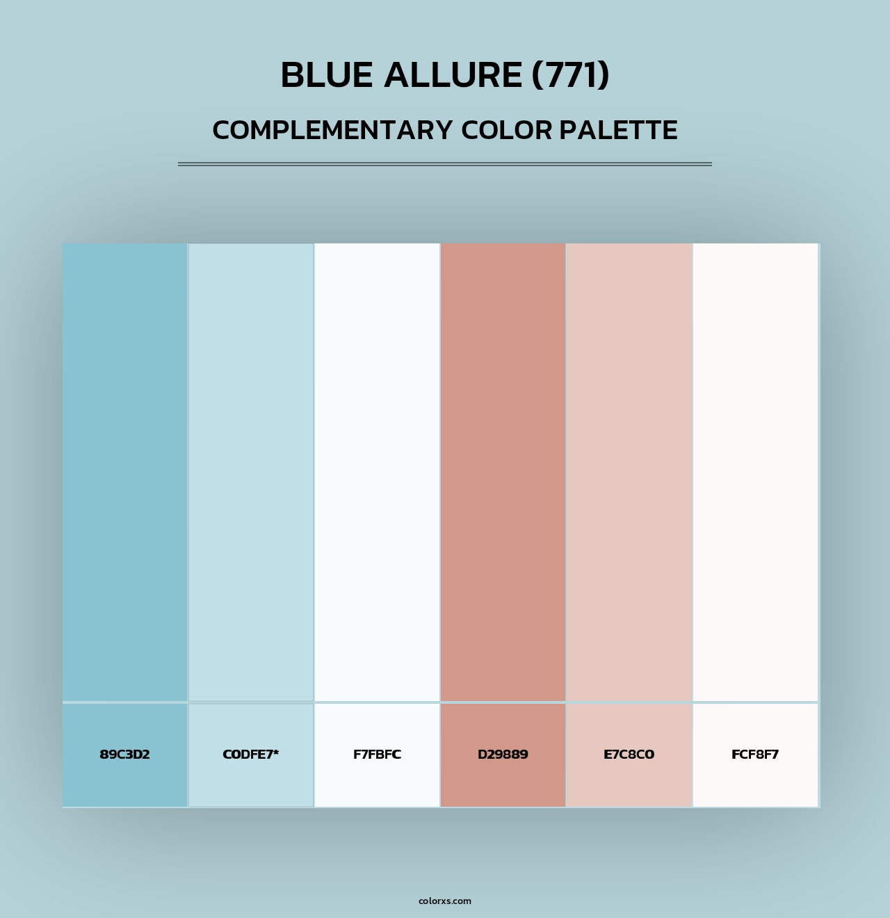 Blue Allure (771) - Complementary Color Palette