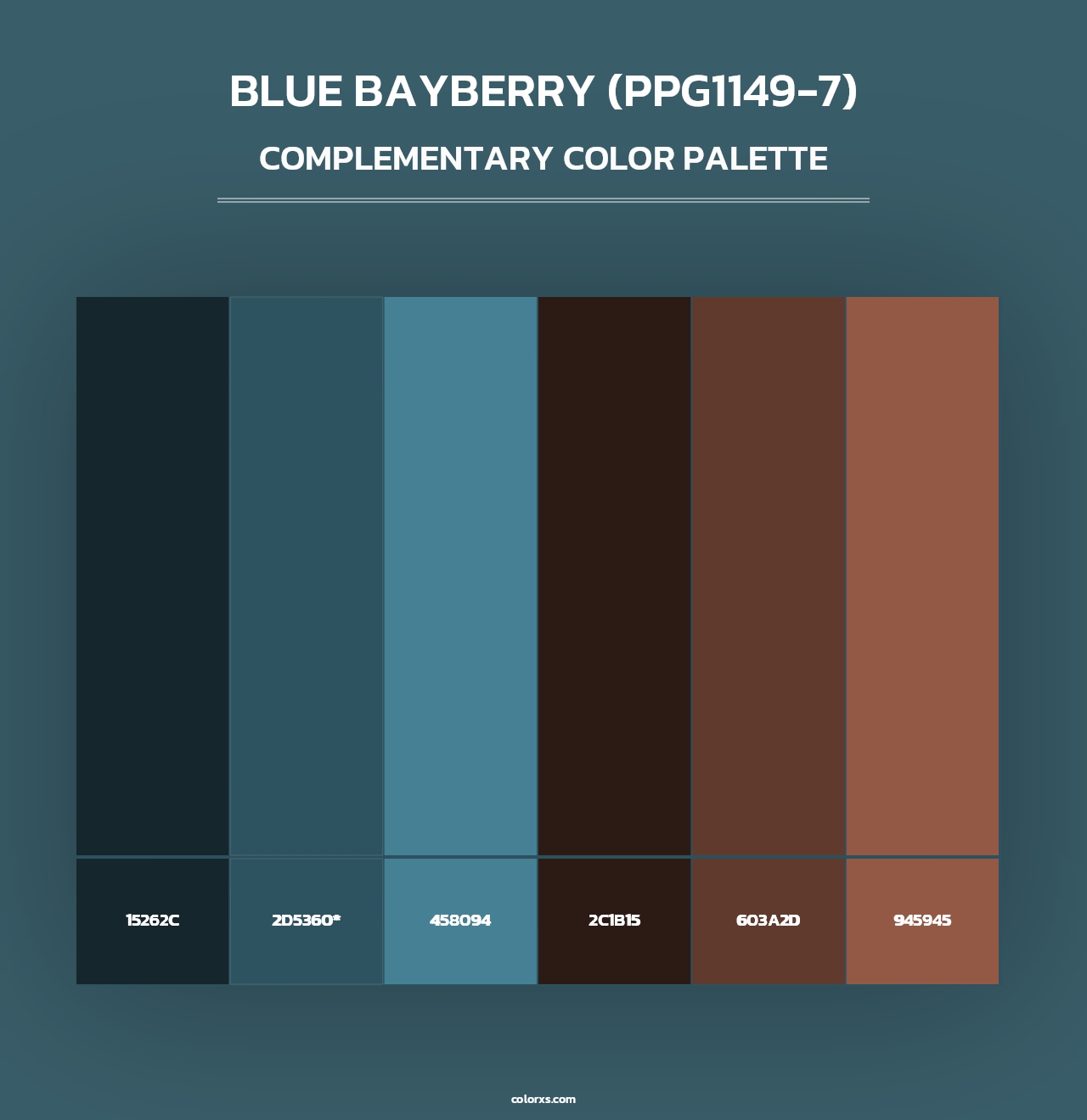 Blue Bayberry (PPG1149-7) - Complementary Color Palette