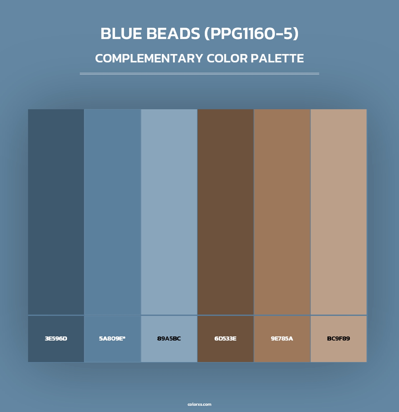 Blue Beads (PPG1160-5) - Complementary Color Palette