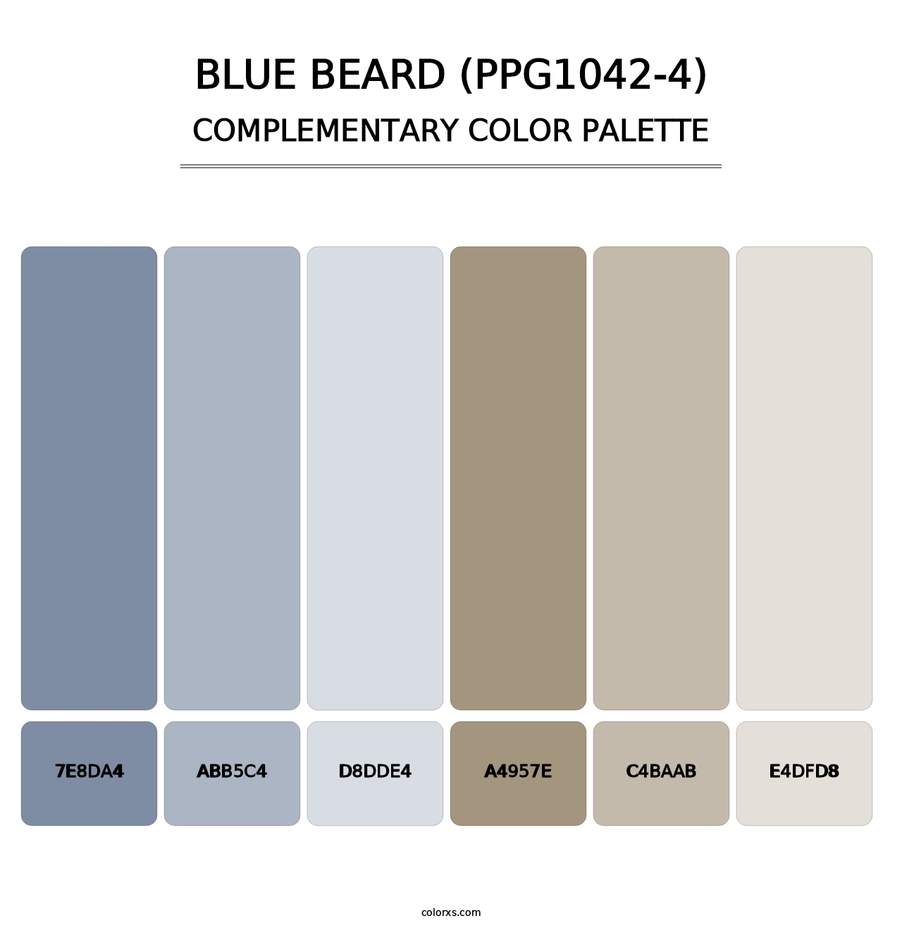Blue Beard (PPG1042-4) - Complementary Color Palette