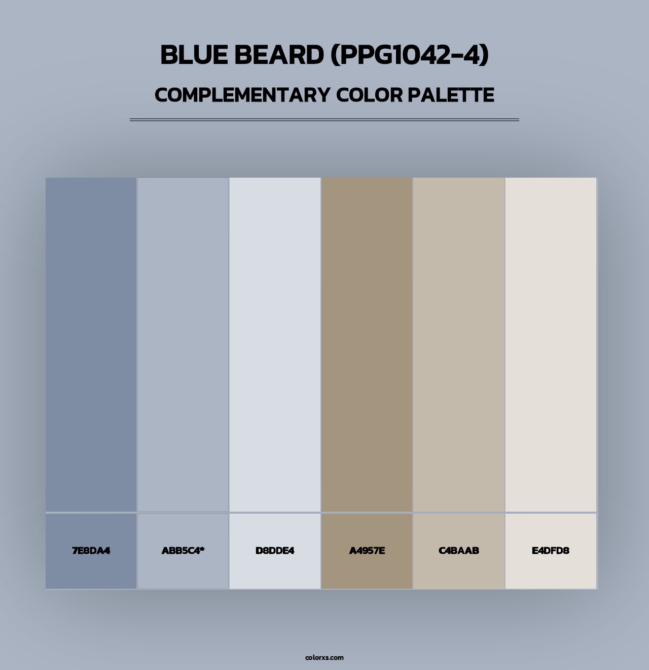 Blue Beard (PPG1042-4) - Complementary Color Palette