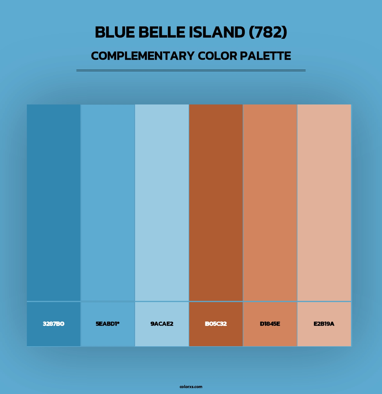 Blue Belle Island (782) - Complementary Color Palette