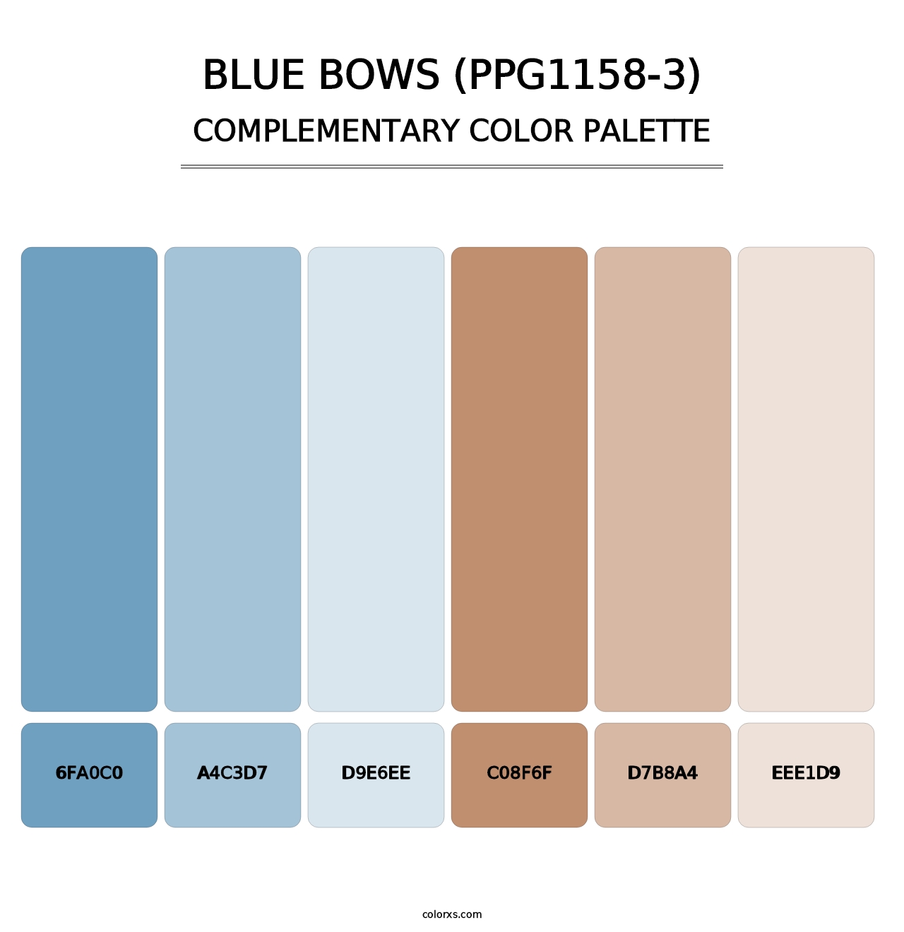 Blue Bows (PPG1158-3) - Complementary Color Palette