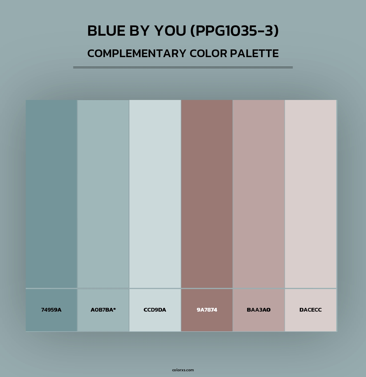 Blue By You (PPG1035-3) - Complementary Color Palette