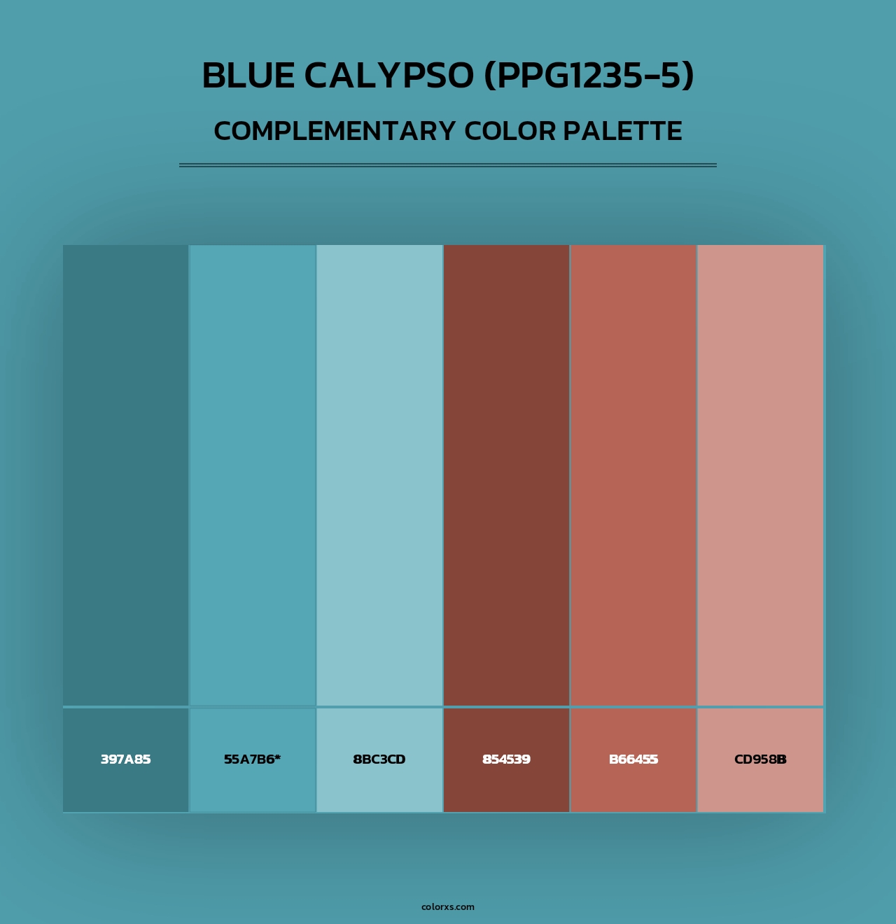 Blue Calypso (PPG1235-5) - Complementary Color Palette