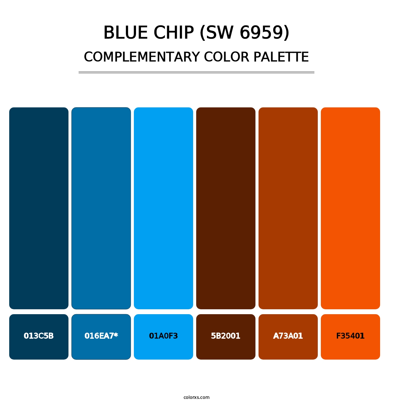 Blue Chip (SW 6959) - Complementary Color Palette